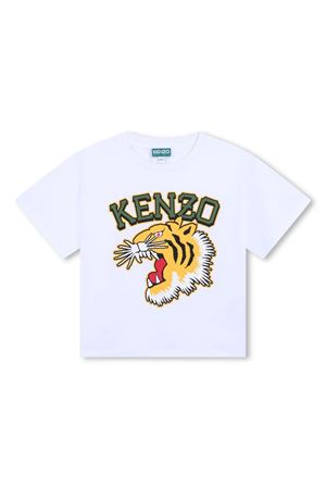 tshirt in cotone bianco KENZO KIDS | K6074610P